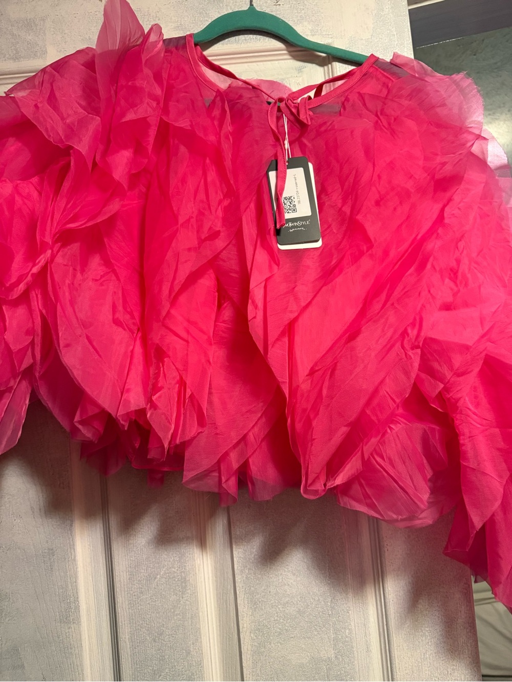 TommyNStyle Hot Pink Ruffled Top